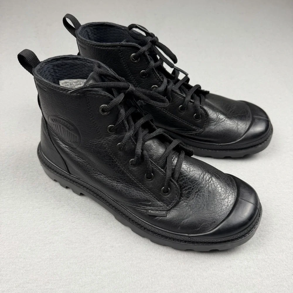 Palladium Black Pilot Pampa Hi Leather size 7.5